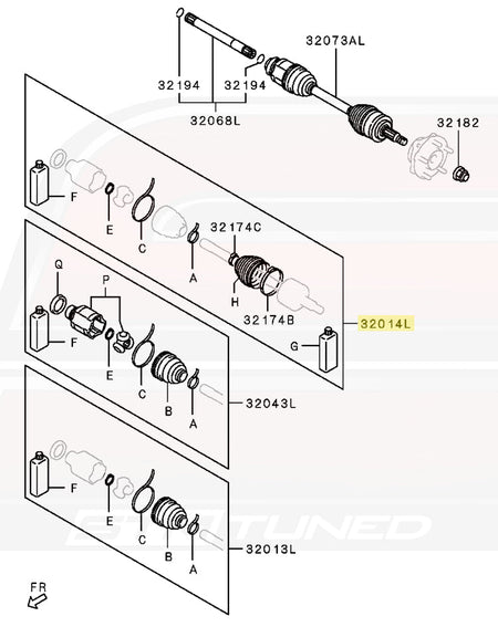 3817A182 Boot Repair Kit for LH Solid Style 2010-2015 Front Axle