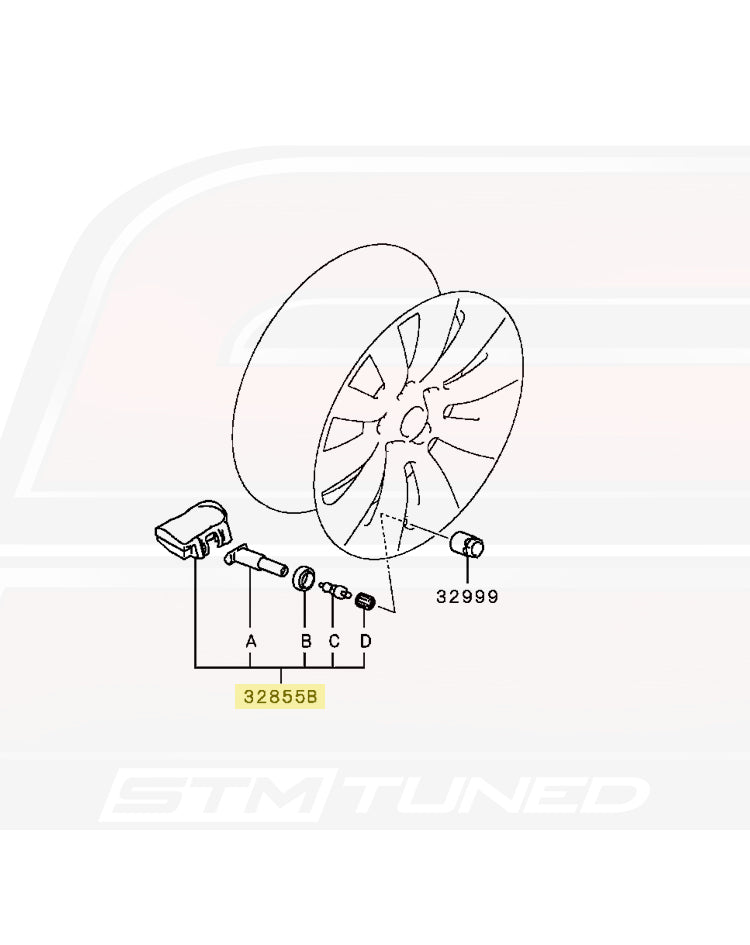 Mitsubishi OEM TPMS Sensor for 2011-2015 Evo X (4250B975)