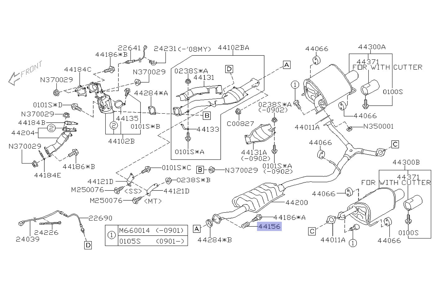 Subaru OEM Exhaust Bolt Spring (44044AA010)