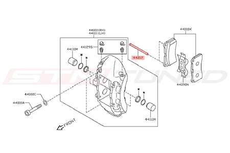 R35 GTR Rear Caliper DIagram