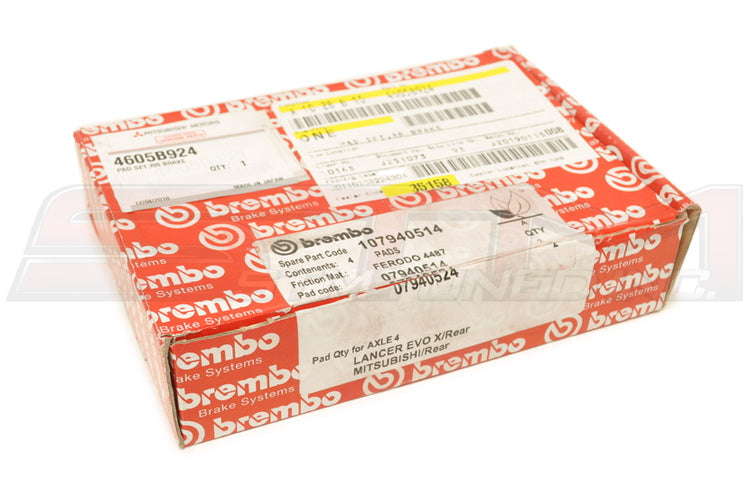 Mitsubishi OEM Rear Brembo Brake Pads for Evo X 4605B924 Image © STM Tuned Inc