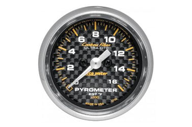 EGT Temperature: 0-1600°F - Carbon Fiber Stepper Motor Gauge (2 1/16")