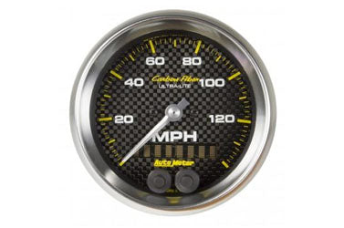 Speedometer: 0-140 MPH - GPS Carbon Fiber (3 3/8")