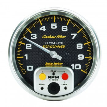 Tachometer: 0-10,000 RPM - Carbon Fiber In-Dash Gauge (5")