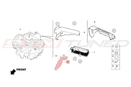Audi OEM Trans Oil Cooler Hose for 17+R8/Huracan (4S0122448C)