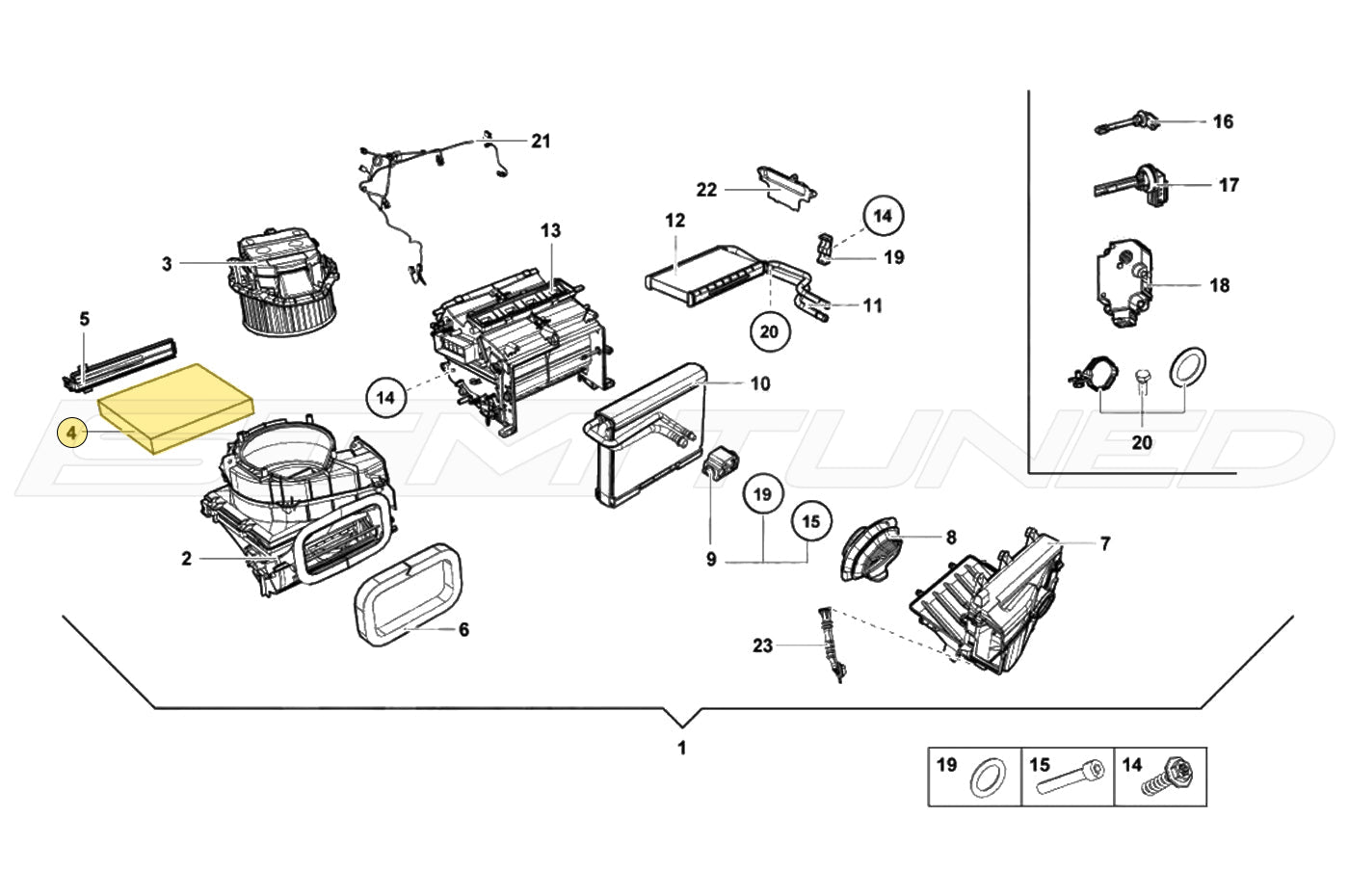 Audi OEM In-Cabin Filter for 17+ R8 Huracan (4S0819439)