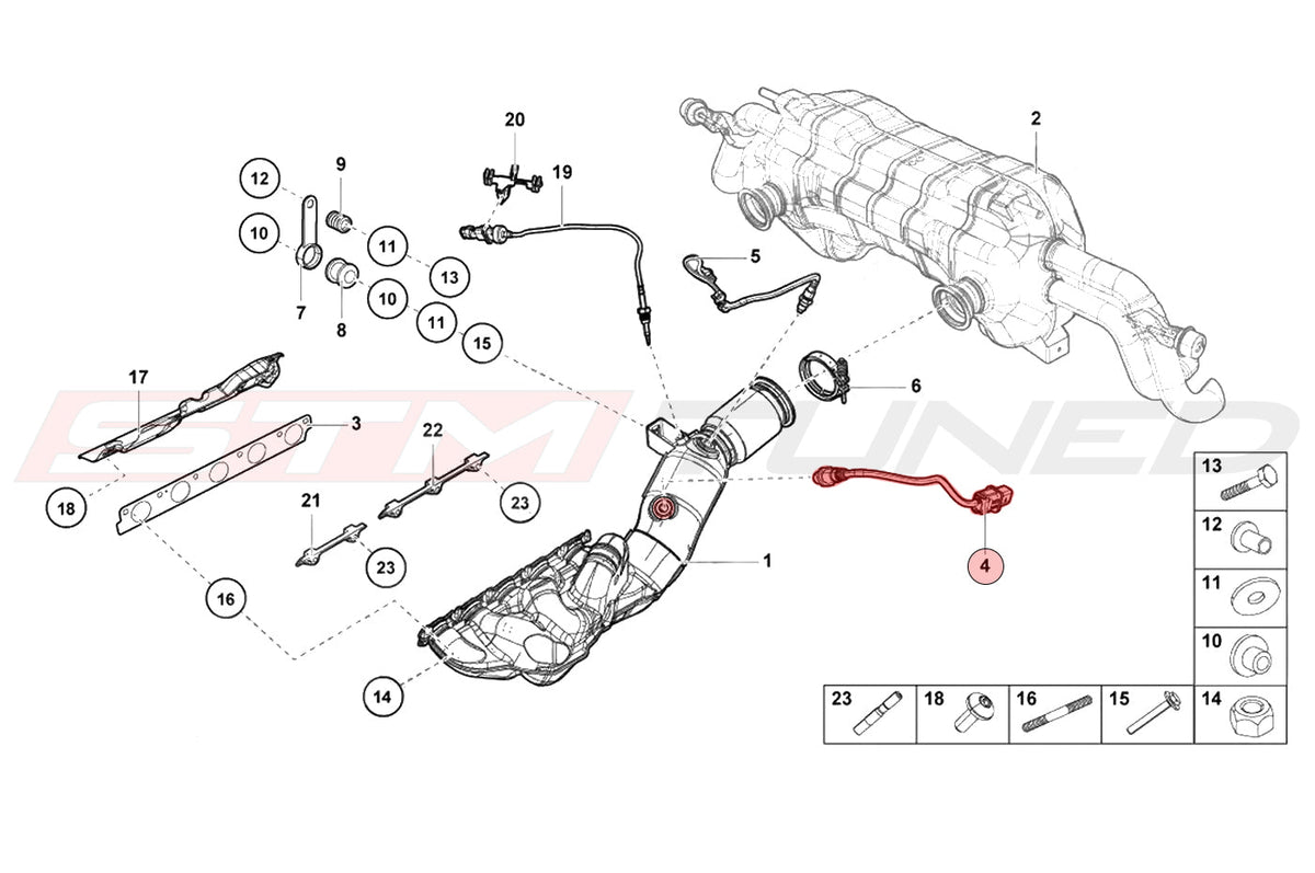 Front O2 Sensors for R8 Huracan (4S0906262F 4S0906262G)