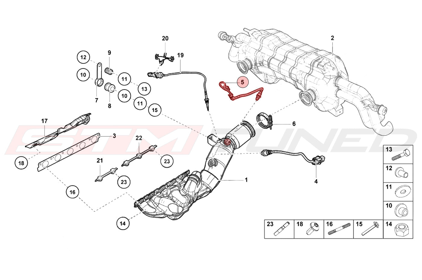 Audi OEM Rear O2 Sensor for 17+ R8 Huracan (4S0906262H)