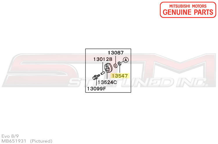 Mitsubishi Exhaust Hanger (A) Downpipe - Evo 8/9