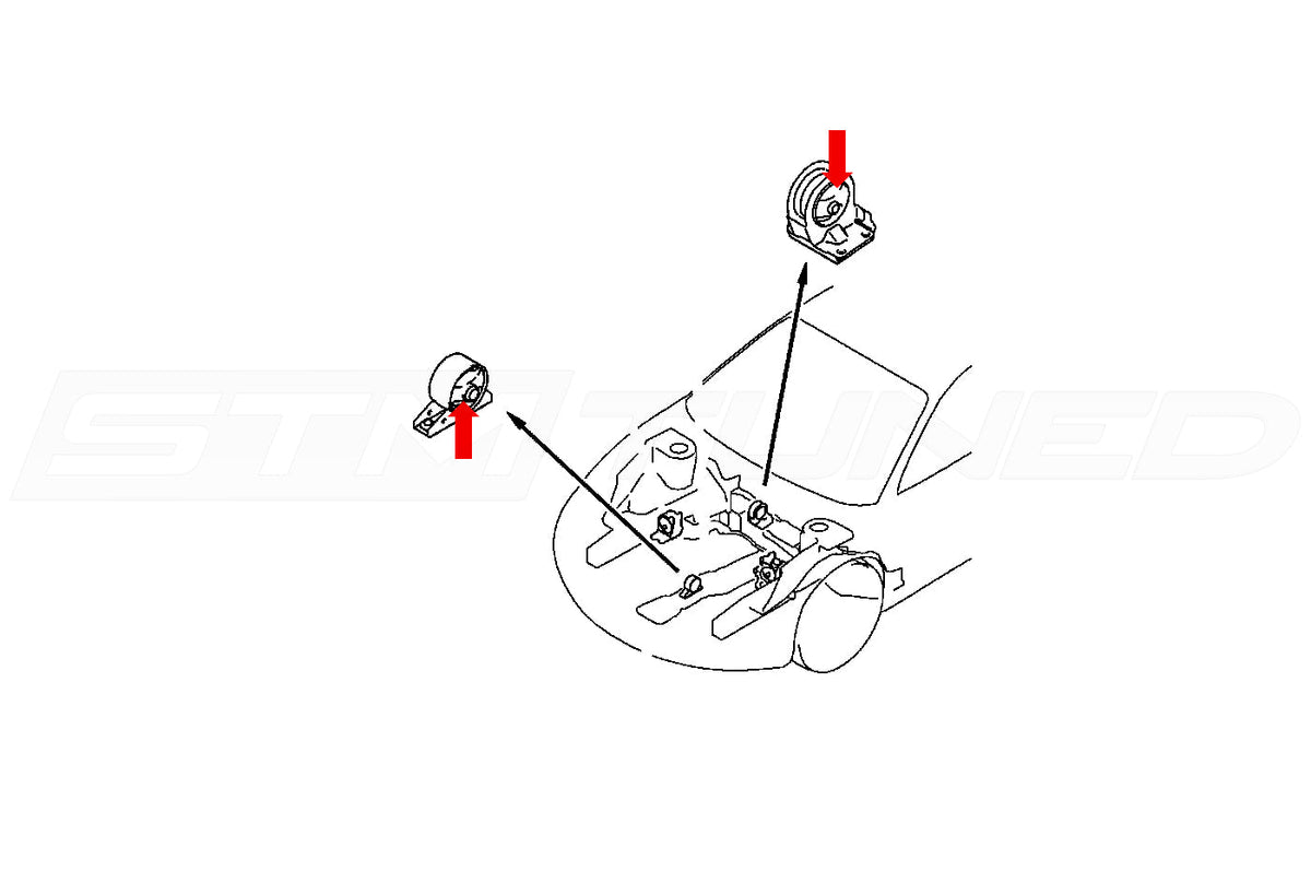 Energy Suspension Front & Rear Motor Mount Inserts for 2G DSM M/T (5.1103G)