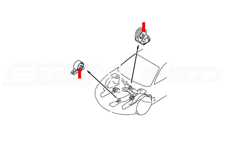 Energy Suspension Front & Rear Motor Mount Inserts for 2G DSM M/T (5.1103G)