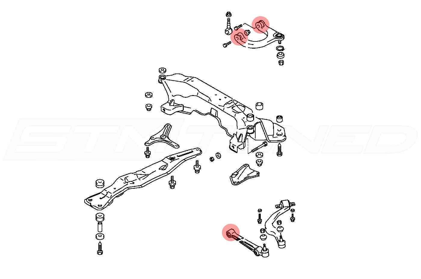 5.3118G 2G DSM Black Front Control Arm Bushings by  Energy Suspension