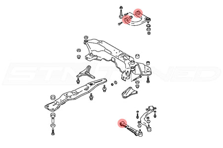 5.3118G 2G DSM Black Front Control Arm Bushings by  Energy Suspension