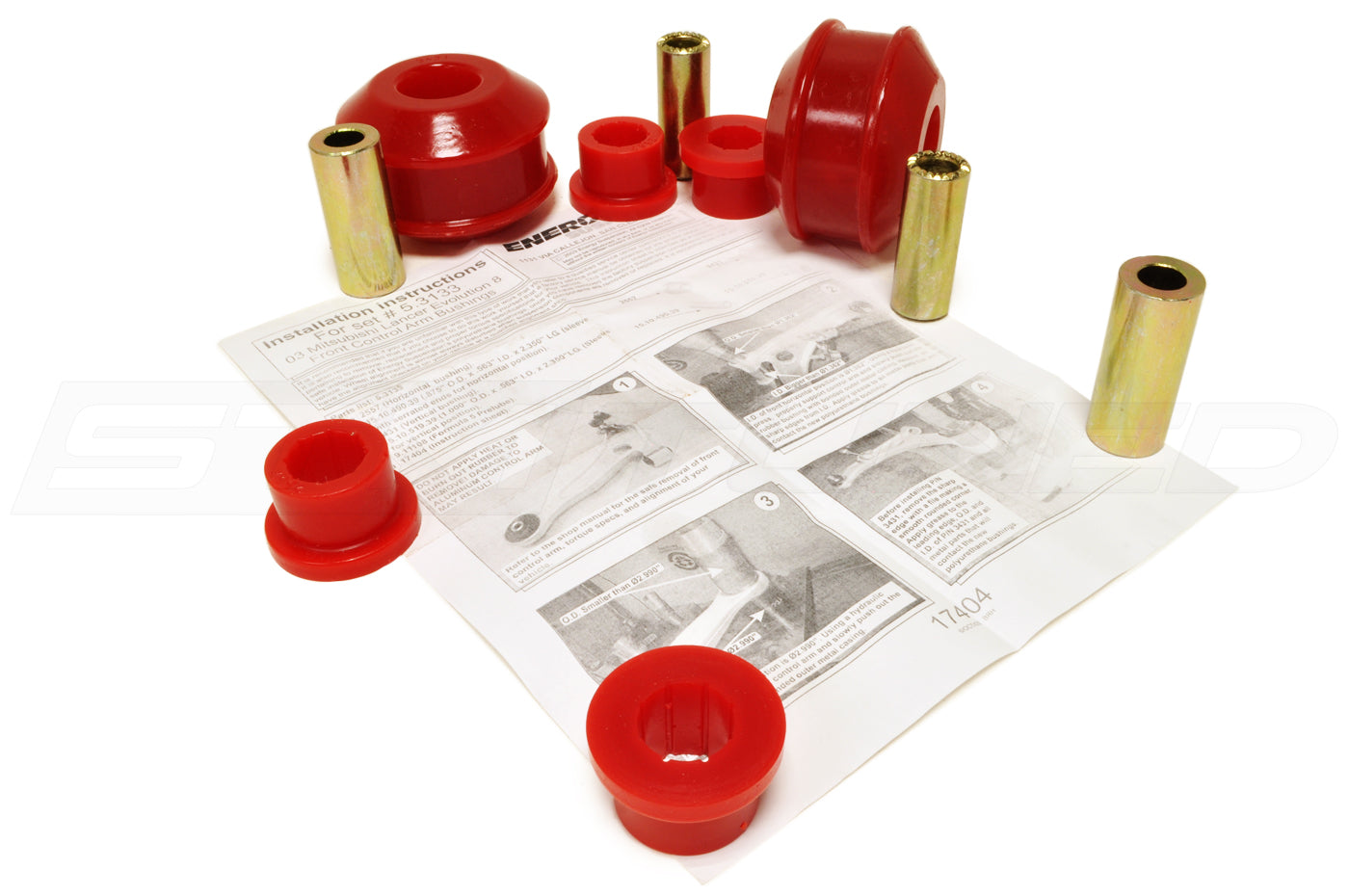 5.3133R Evo 7/8/9 Red Front Control Arm Bushings by Energy Suspension