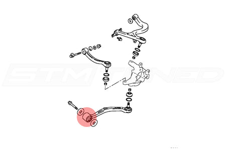 5.3134G Evo 4-9 Black Rear Trailing Arm Bushings by Energy Suspension