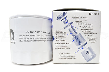 Mopar 041 White Oil Filter for Hellcat Viper Trackhawk TRX (5038041AA)