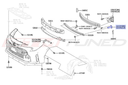 Toyota OEM Front Bumper Bracket for 2023+ Corolla GR (5213302120)