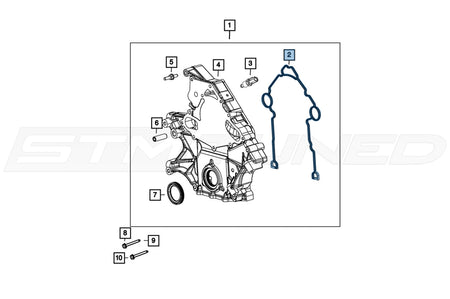 Mopar Timing Cover Gasket for Hemi Hellcat TRX Trackhawk SRT (53021521AD)