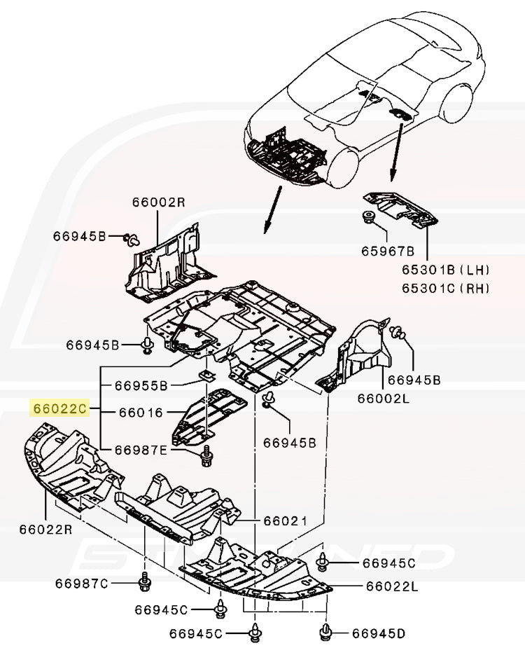 5379A167 OEM Evo X Engine Undertray