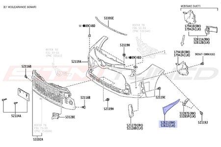 Toyota OEM Bumper Air Intake Guides for 2023+ Corolla GR