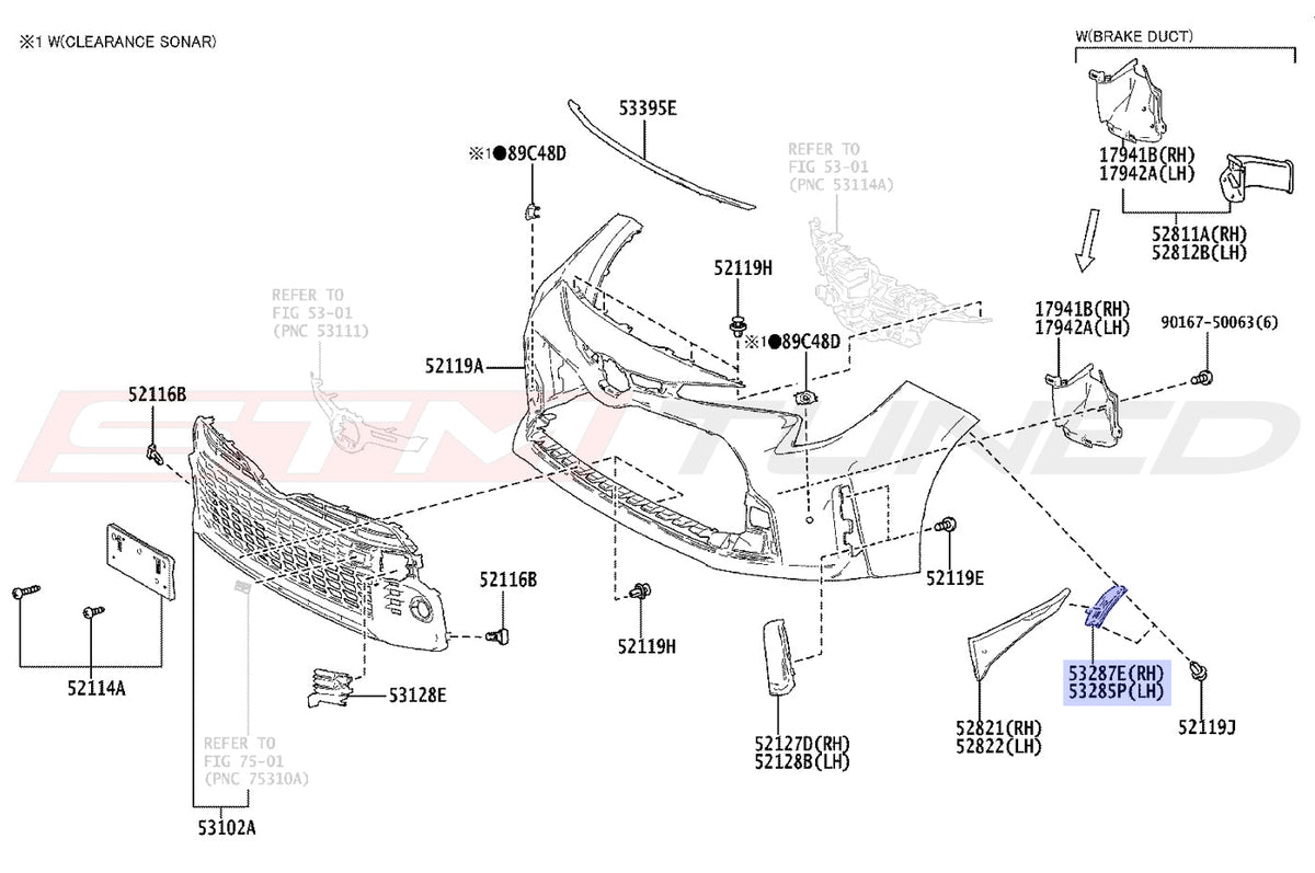 Toyota OEM Air Intake Guide Ducts for 2023+ Corolla GR