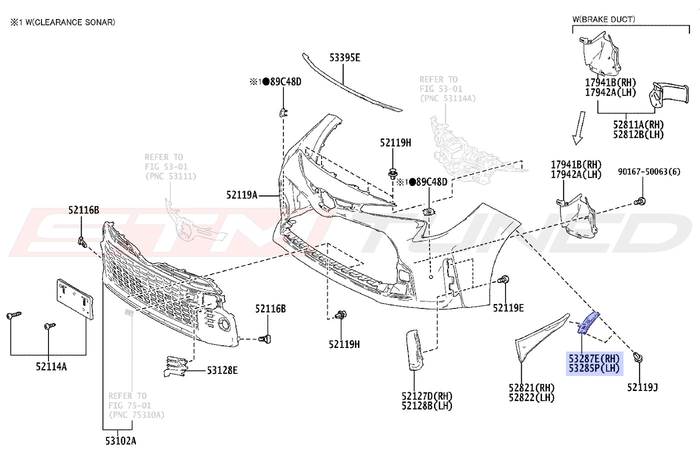Toyota OEM Air Intake Guide Ducts for 2023+ Corolla GR