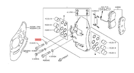 Nissan OEM Rear Caliper Washer for R35 GTR (54622-1BA0A)