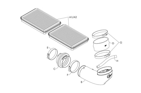 aFe Power Super Stock Induction System for 2021+ Ram TRX