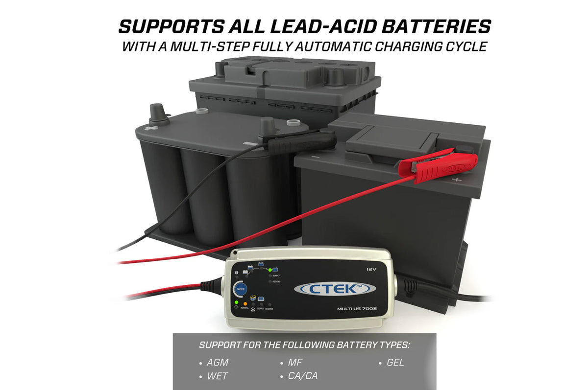 CTEK Multi US 7002 Car Battery Charger (56-353) batteries supported with CTEK charger