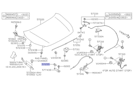 Subaru OEM Hood Prop Clip for LGT (57255AG00A)