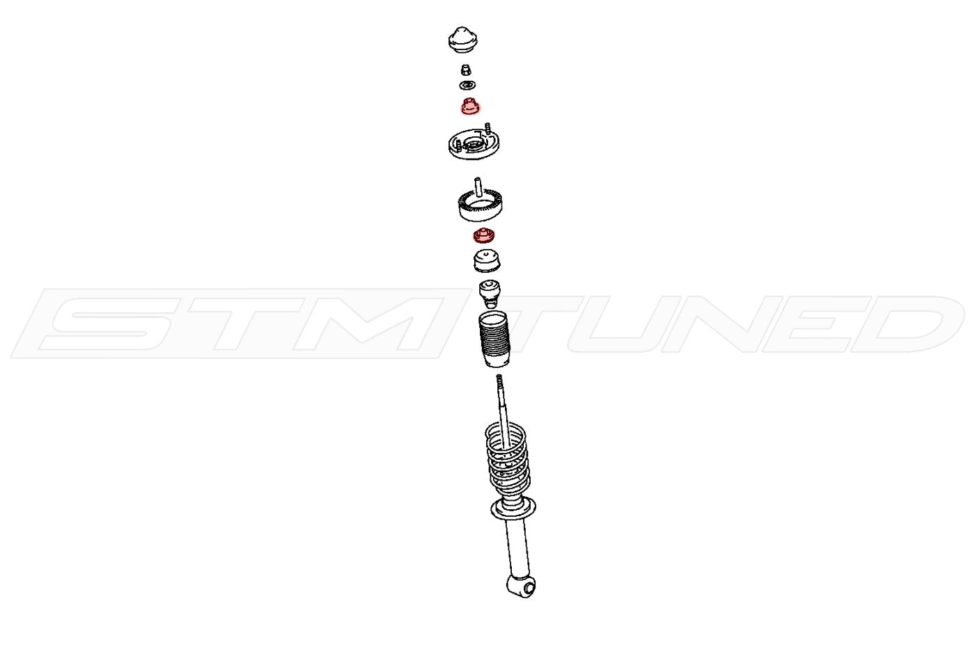 Energy Suspension Rear Upper Shock Bushings for 2G DSM (5.8104G)