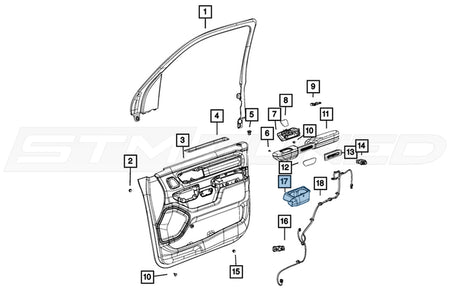 Mopar Front Door Cup Holders for 2021+ Ram TRX (5YK46TX7AC 5YK47TX7AC)