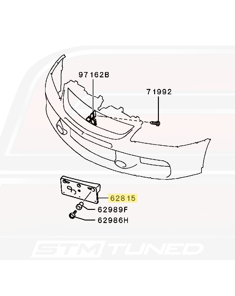 Mitsubishi OEM Front License Plate Bracket for Evo 9 (6430A057)