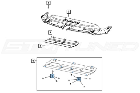 Mopar OEM Front Filler Panel Clip for Ram TRX (6508863AA)