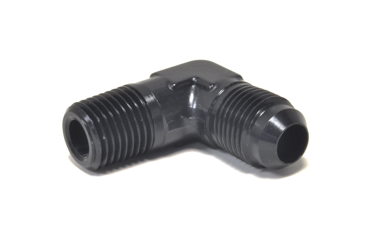 Russell -6AN to 1/4 NPT 90° Flare to Pipe Adapter (660823)