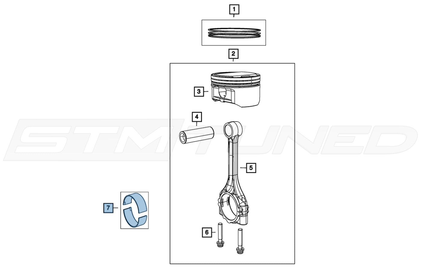 Mopar Rod Bearings for Hemi Hellcat TRX Trackhawk SRT (68362046AA)