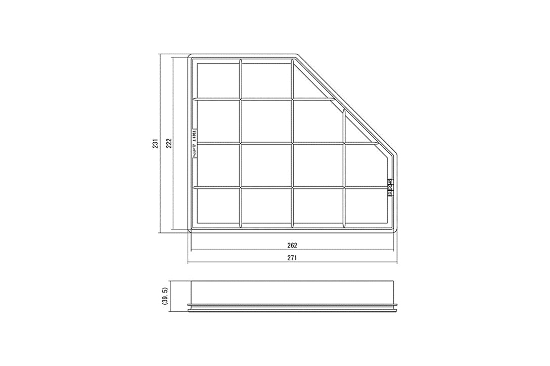 HKS Super Air Filter Dimensions for 2020 GR Supra (70017-AT131)