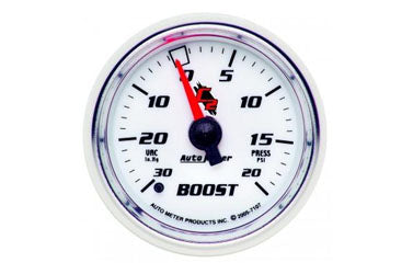 Boost/Vacuum: -30 to 20 PSI - C2 Mechanical Gauge (2 1/16")