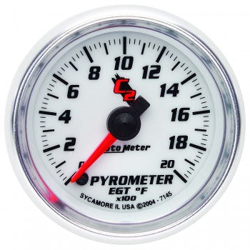 EGT Temperature: 0-2000°F - C2 Stepper Motor Gauge (2 1/16")