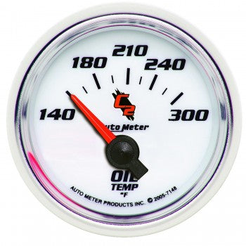 Oil Temperature: 140-300 °F - C2 Air-Core Gauge (2 1/16")