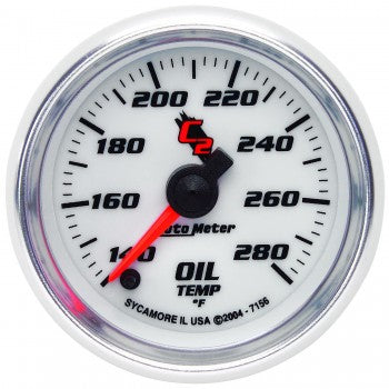 Oil Temperature: 140-280 °F - C2 Stepper Motor Gauge (2 1/16")