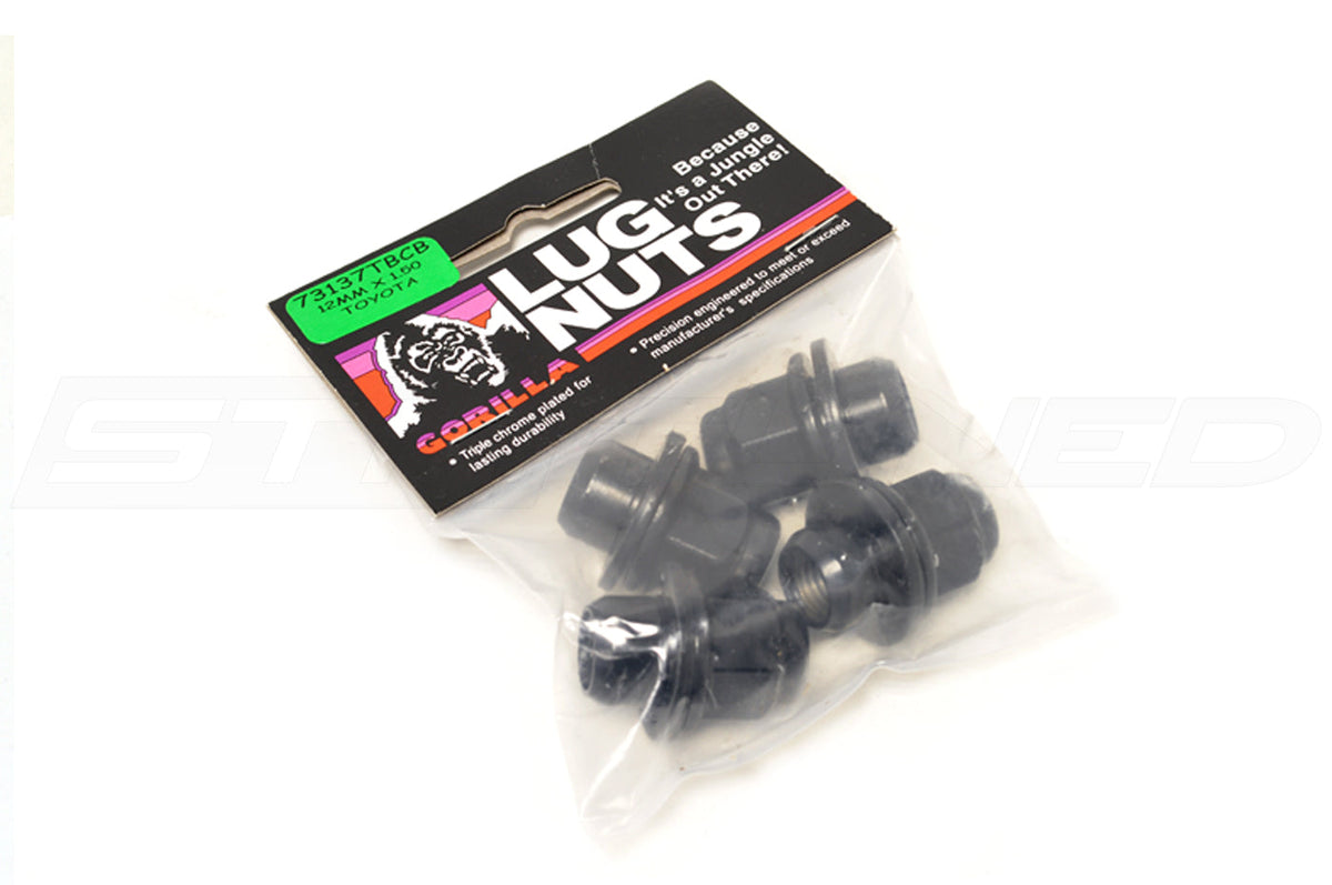 Gorilla Lug Nuts for Stock Wheels (73137TBCB Black)
