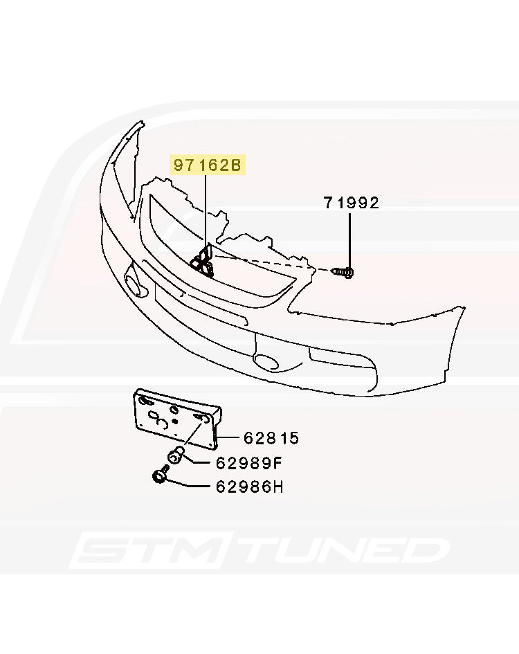 Mitsubishi OEM Front Bumper Diamond Emblem for Evo 9 (7415A050)