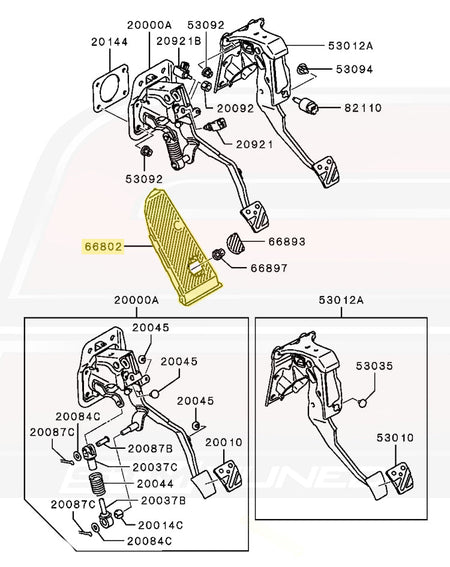 Mitsubishi OEM Foot Rest for Evo X (7655A016)