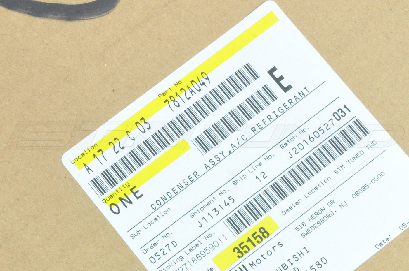 Mitsubishi OEM A/C Condenser for Evo 8/9 (MN151100)