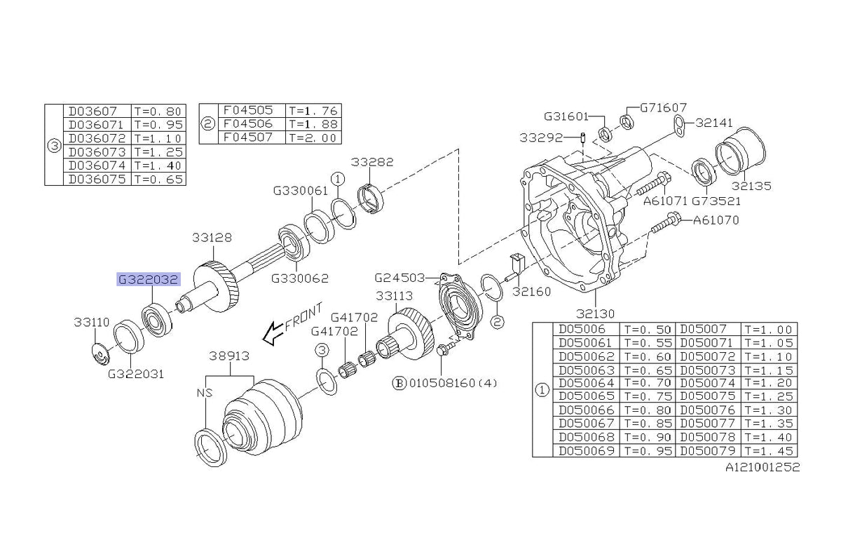 Subaru OEM Cone Bearing for 2004+ STi (806322032)