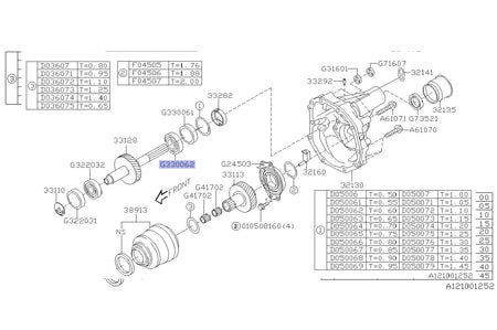 Subaru OEM Cone Bearing for 04+ STi (806330062)