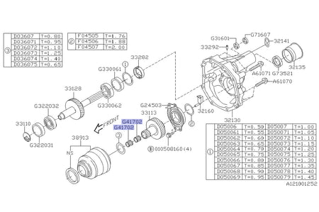 Subaru OEM Needle Bearing for 04+ STi (806417020)