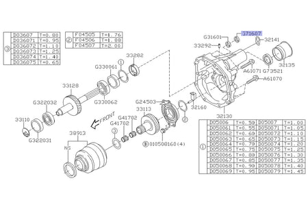Subaru OEM Shift Linkage Seal for 04+ STi (806716070)