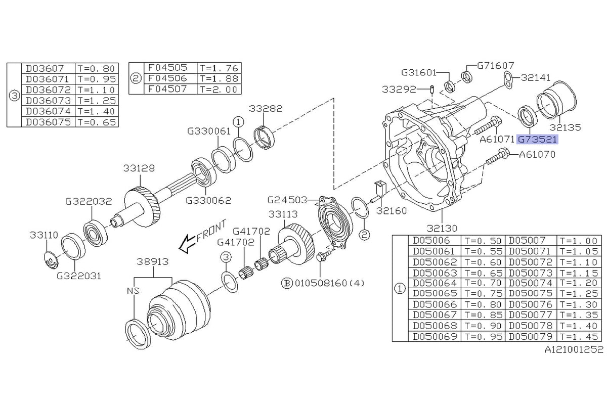 Subaru OEM Transmission Oil Seal for WRX/STi (806735210)